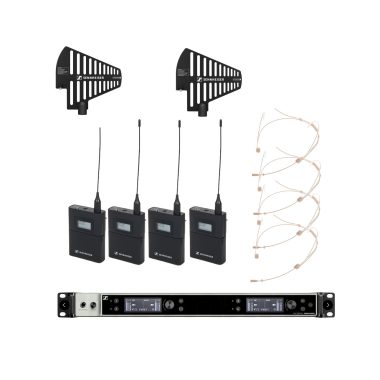 Sennheiser EW-DX DANTE System with 4x Headset Microphones