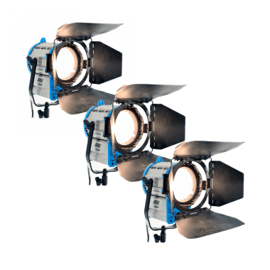 Kit 3 focos Fresnel Arri Junior 1000 Plus