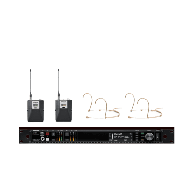 Shure Axient digital rack with 2 DPA headsets