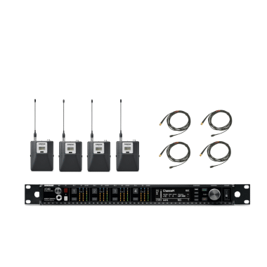Shure Axient Digital Rack with 4 DPA Lavalier Microphones