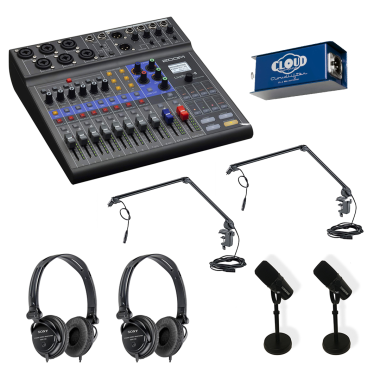 Kit Podcast Mezclador y 2 micrófonos